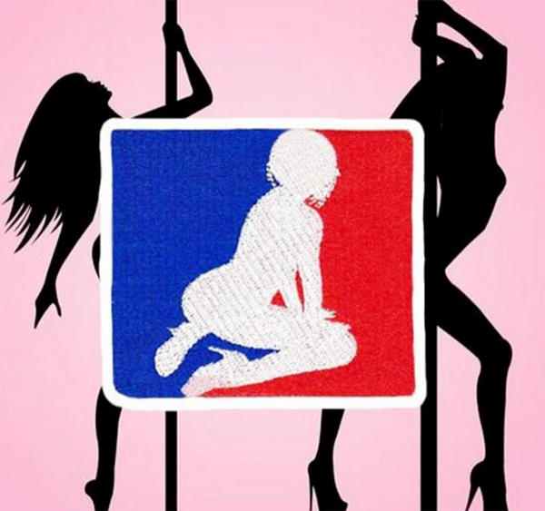 Major League Sexy Girl USA Silhouette Patch 8cm Applique 3.2 inch