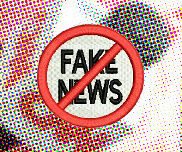 No Fake News Shirt Patch 7cm / 2.8 inch