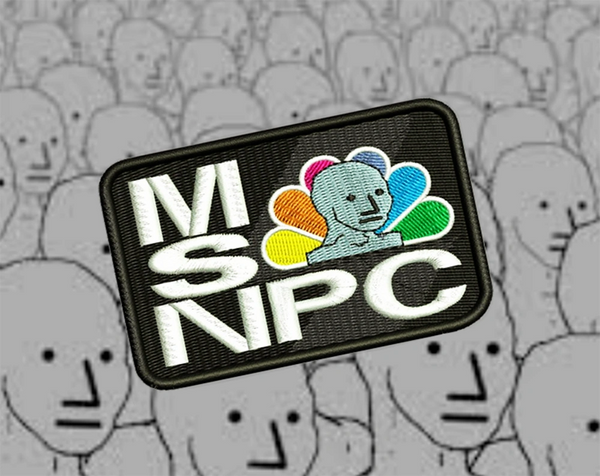 MSNPC NPC Fake News Shirt Patch 8cm / 3.2 inch