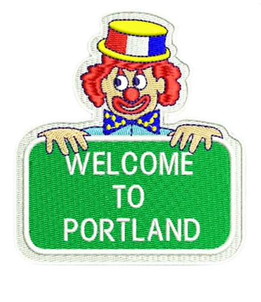 Welcome to Portland Shirt Patch 8cm / 3.2 inch