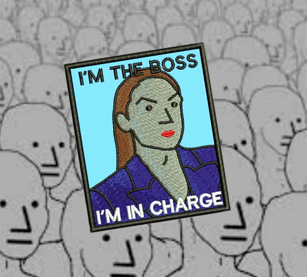 I'm the Boss NPC Shirt Patch 9cm / 3.5 inch