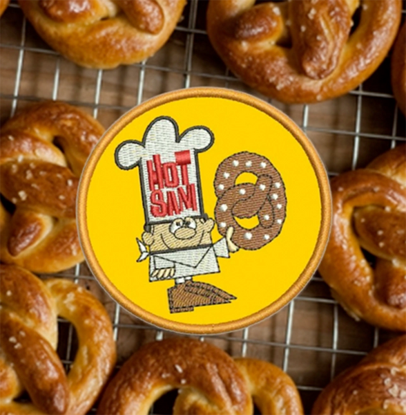 Hot Sam Pretzel Shirt Patch 7.5cm / 3 inch