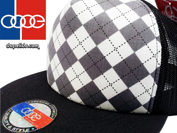 smartpatches Argyle Vintage Style Trucker Hat