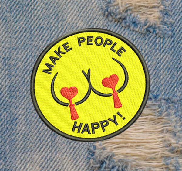 Cute Big Boobs Make People Happy Morale Patch 7.5cm / 3 inch