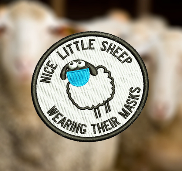 Cute Sheep Mask Parody Morale Patch 7.5cm / 3 inch