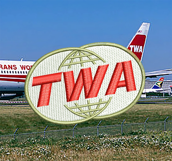 Cute 70's 80's TWA Airlines Patch 7.5cm / 3 inch