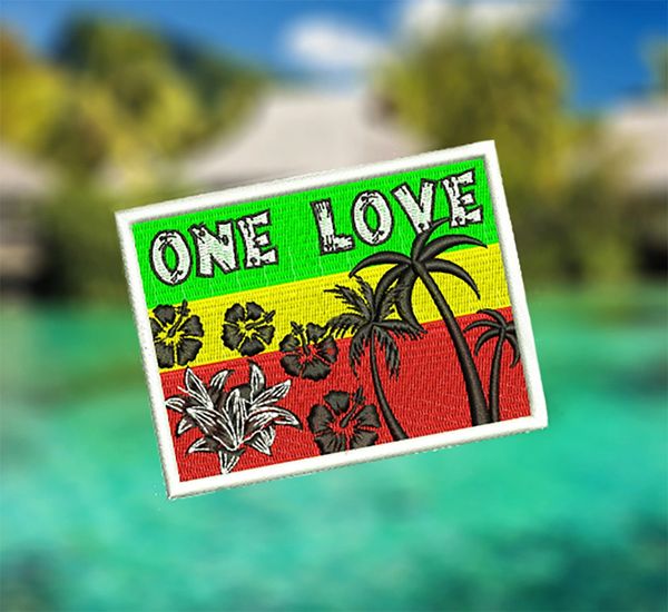 Beautiful One Love Surf Beach Surfing Surfer Patch 10cm / 4 inches