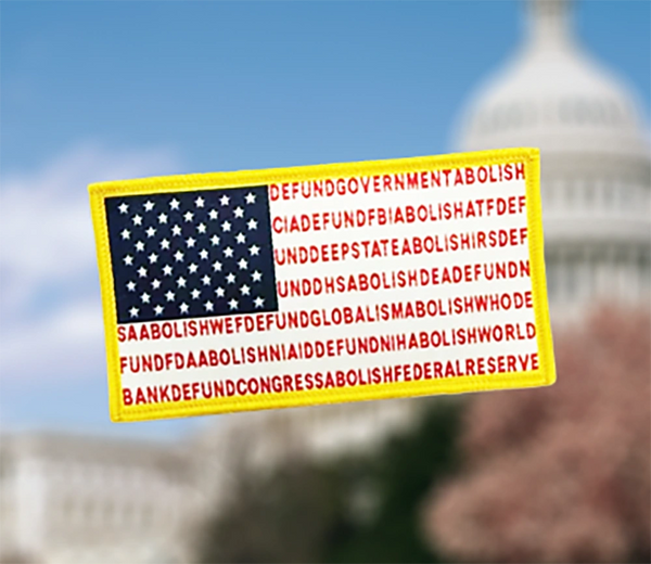 Political Defund Abolish American Flag Politics Patch 9cm Applique 3.5 inch