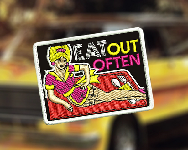 Trucker Custom Van Eat Out Often 70's Shirt Patch 7.5cm / 3 inch