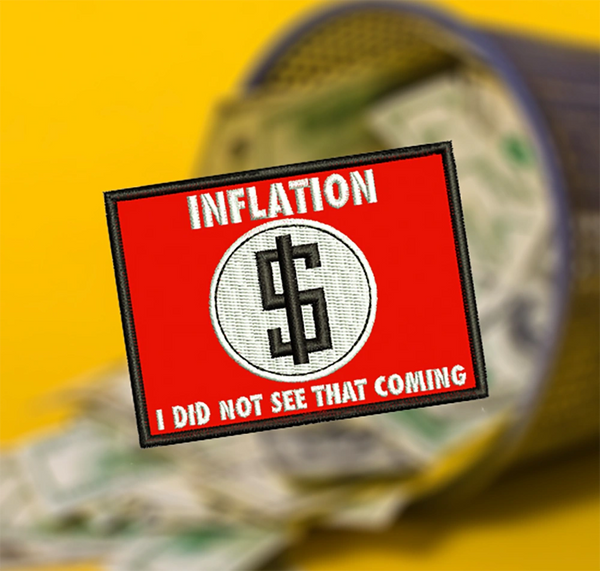 Political Politics Inflation Patch 8cm Applique 3.2 inch