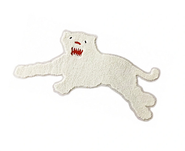 Cool Chenille White Panther Patch Large XXL 35cm Applique / 13.8 inch