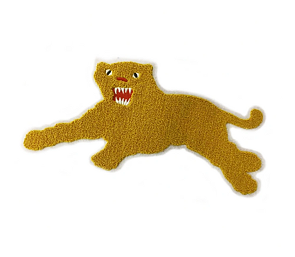 Cool Chenille Gold Panther Patch Large XXL 35cm Applique / 13.8 inch