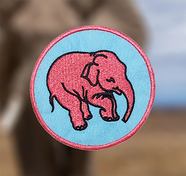 Cute Pink Elephant Patch 8cm / 3.2 inches