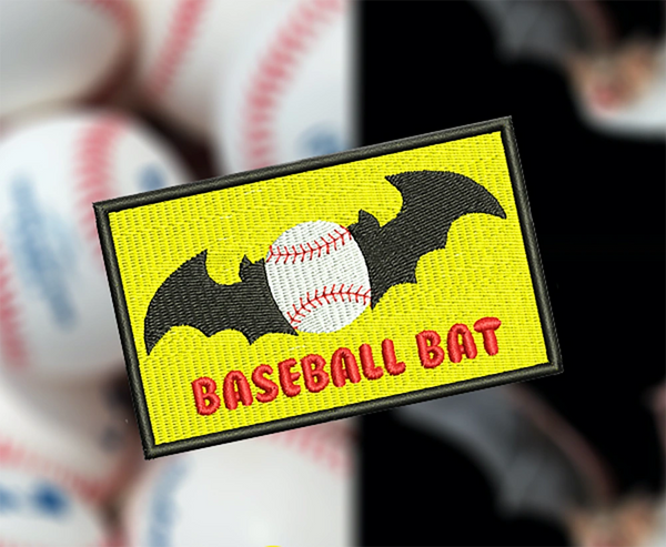 Baseball Bat Baseball Patch 8cm / 3.2 inch