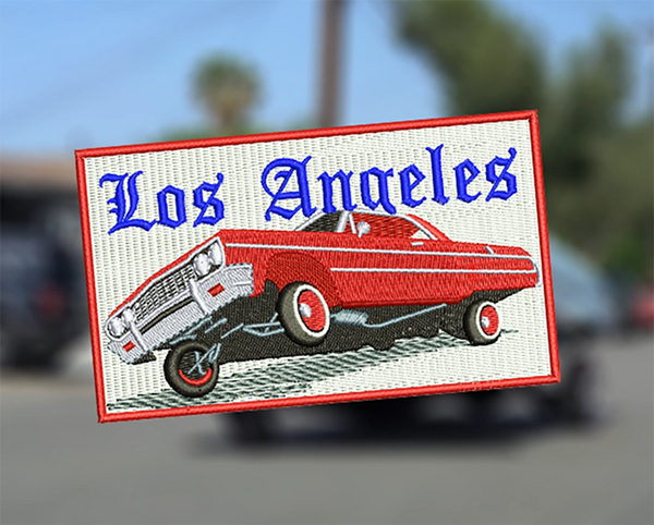 Cool Los Angeles 64 Impala Car Hydraulics Hip Hop Rap Patch 12cm / 4.7 inch