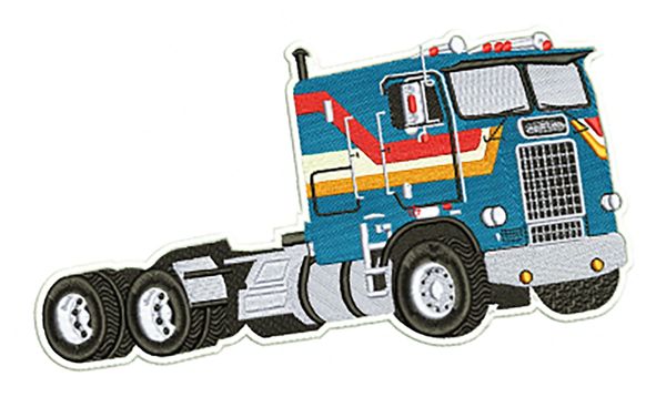XXL Vintage Style 70's 80's Cab Over Rig Truck Truckin Trucker Back Patch 25.5cm / 10 inch Applique