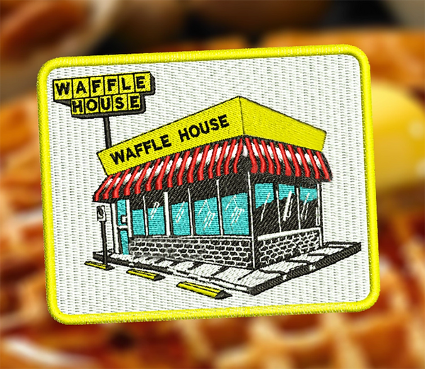 Vintage Style 80's Waffle House Patch 9cm / 3.5 inch