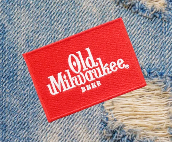 Vintage Style Old Milwaukee Beer Patch 9.5cm x 7cm