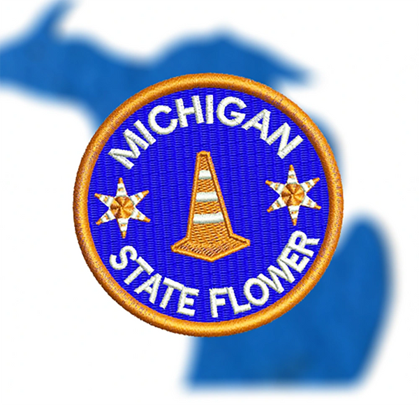 Michigan State Flower Patch Hip Hop 7.5cm / 3 inch