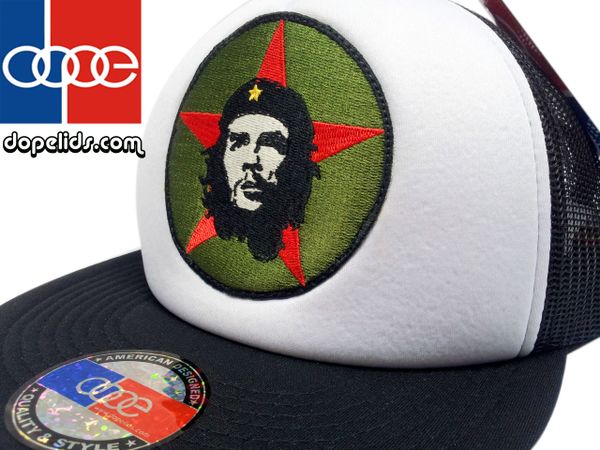 smartpatches "Che Guevara" Vintage Style Revolution Trucker Hat (Black/White Hat)