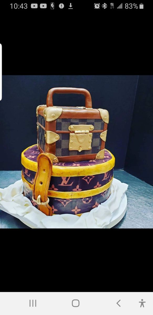 Louis Vuitton Style Luggage Cake NJ Custom Cakes – Blue Sheep Bake Shop