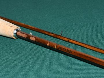 Arc Fly Rods logo on Bamboo Rod with tip