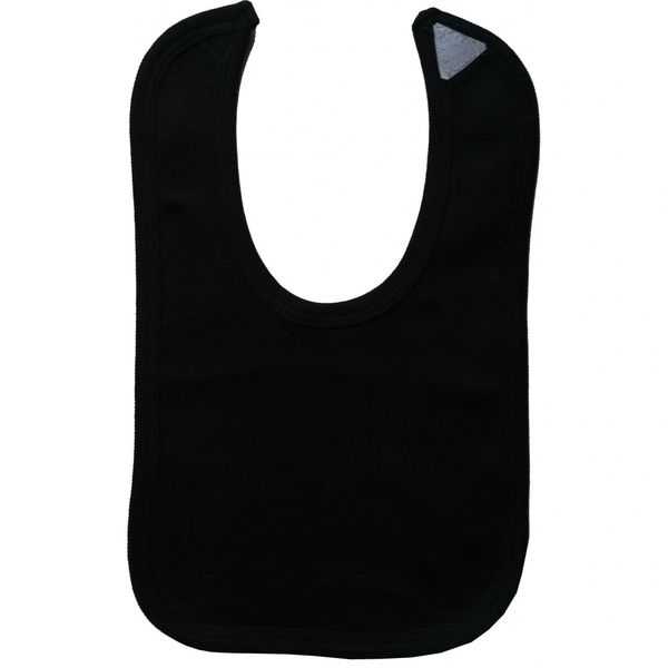 2-Ply Cotton Solid Black Infant Bib | Unique Products and Gifts for Baby