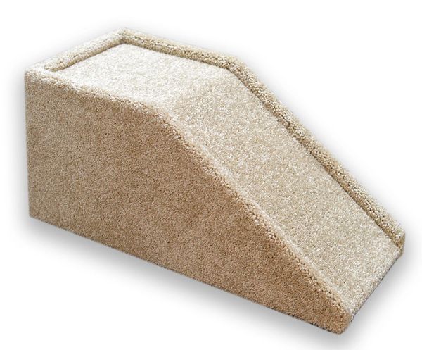 READYMADE - 38cm / 15" High Handmade Carpeted Wood Pet Ramp for your Dog or Cat