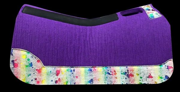 Purple Felt 32x30 Rainbow Acid Wash