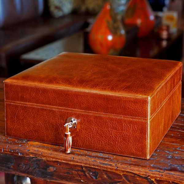 Leather Cigars Accessories, Leather Cigar Humidor Box