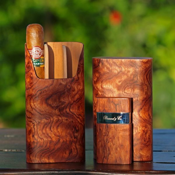 Brizard & Co Showband 3 Gordo Camel & Blue Ostrich Cigar Case – Lighters  Direct