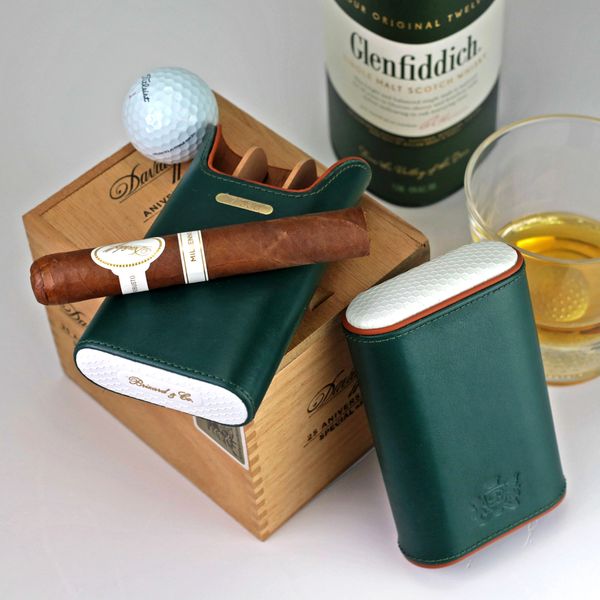 3 Cigar Holder w/ Cutter & Lighter - Vaudeville