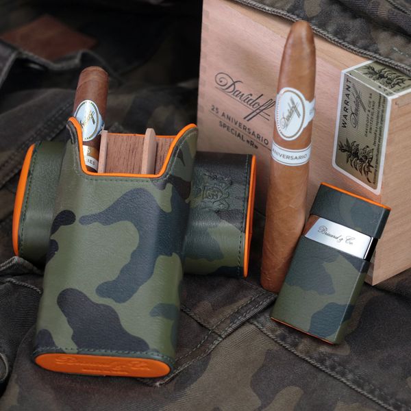 Premium 3 Cigar Travel Case - Racing Green