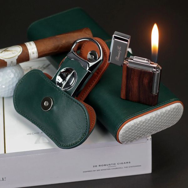 Brizard & Co Showband 3 Gordo Camel & Blue Ostrich Cigar Case – Lighters  Direct