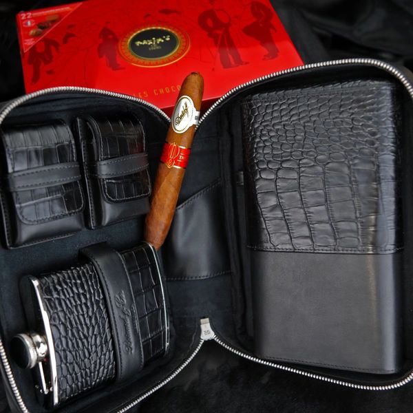 Havana Leather Cigar Travel Case - Cigar Accessories