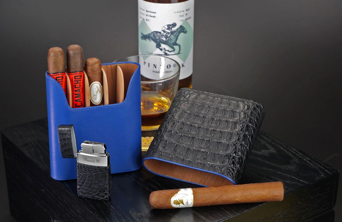 Havana Leather Cigar Travel Case - Cigar Accessories