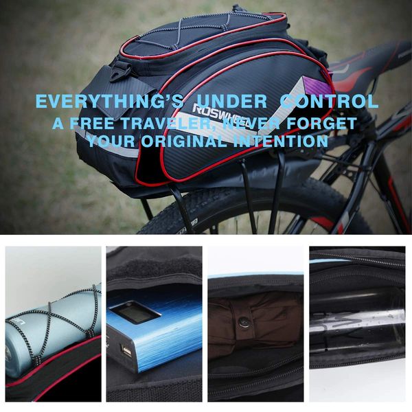 Cycling Carrier Rack Bag, Bicycle Rear Seat Trunk Bag