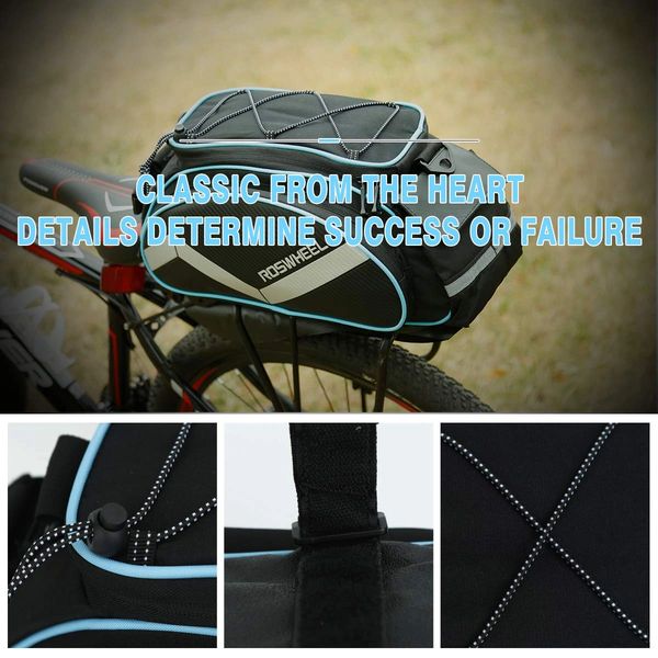 Bicycle Rear Seat Bag Waterproof Bike Rack Trunk Cargo Bag Large Capacity  Cycling Rear Rack Bicycle