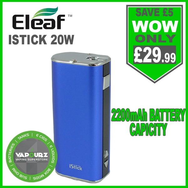 Eleaf Istick 20W Battery Mod Blue | Vapourz e-cigarettes, e-liquid