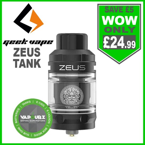 Geek Vape Zeus Tank Black Vapourz ecigarettes, eliquid, Batteries