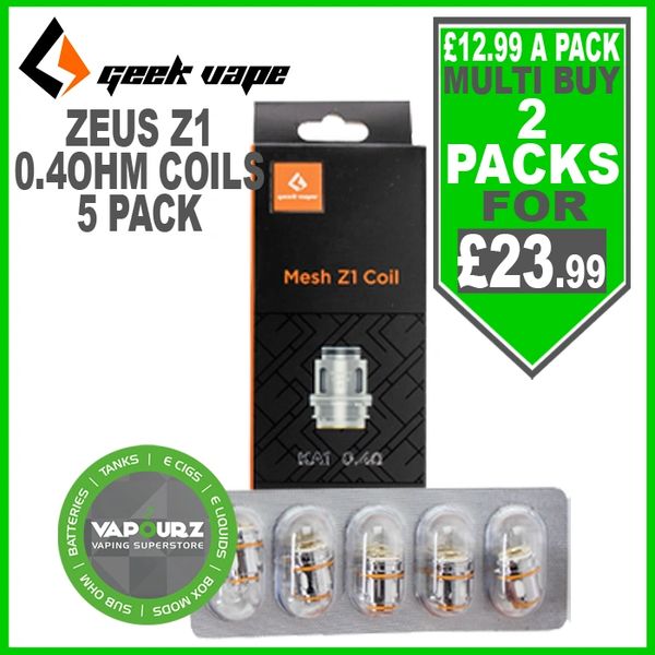 Geekvape Zeus Z1 Mesh Coils 5 Pack Vapourz ecigarettes, eliquid