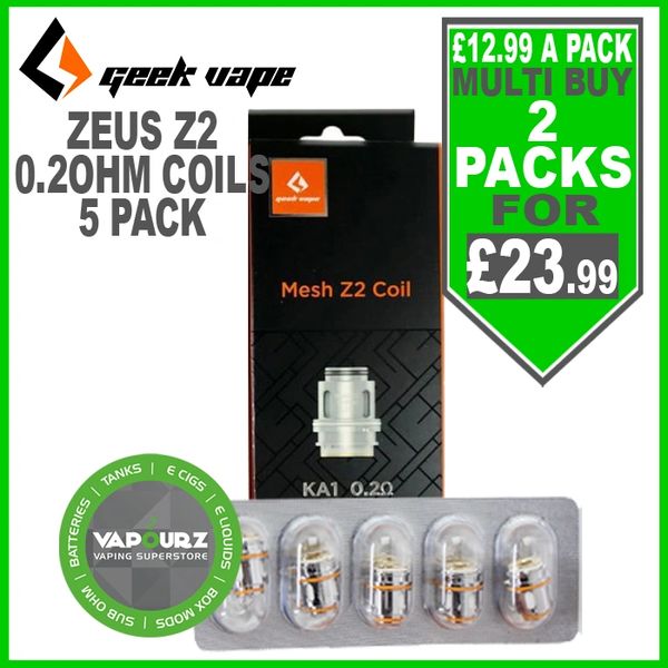 Geekvape Zeus Z2 Mesh Coils 5 Pack Vapourz ecigarettes, eliquid