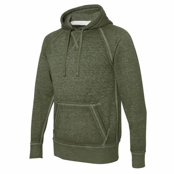 Vintage Zen Pullover Hoodie- Olive Color (Army Green)