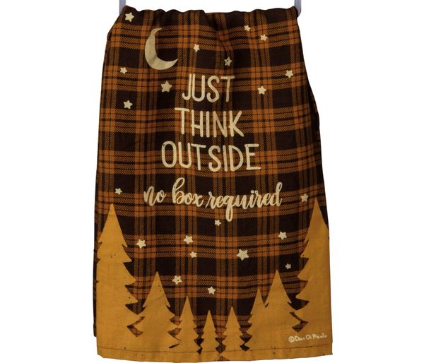 Just Think Outside No Box Required Dish Towel