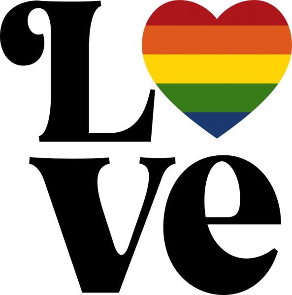 Love with Rainbow Heart