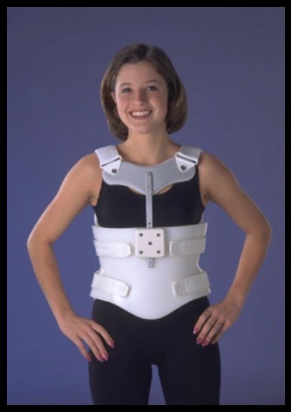 TLSO Torso Back Brace Support Clamshell Hard Plastic Wrap Around