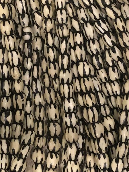 Smalll Black and white Cowbone Bead1 | Gamafro Originals