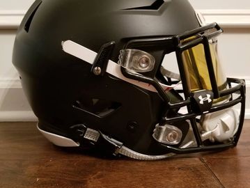 Customer helmet that was repainted to his desired color Matte Black.  