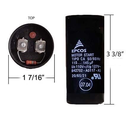 WEG 115-145 MFD 110 Volt Motor Start Capacitor