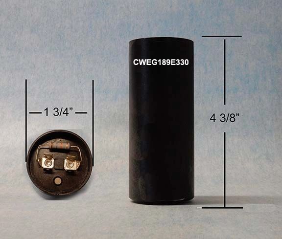 WEG 189-227 MFD 330 Volt Motor Start Capacitor